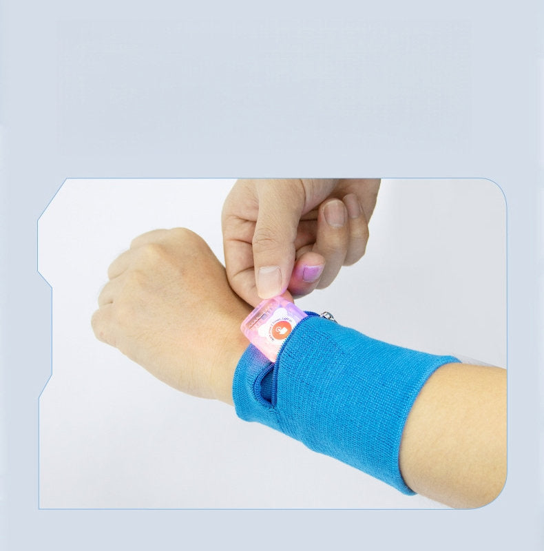 Volleyball Wrist Support with Zipper – Blue image 2